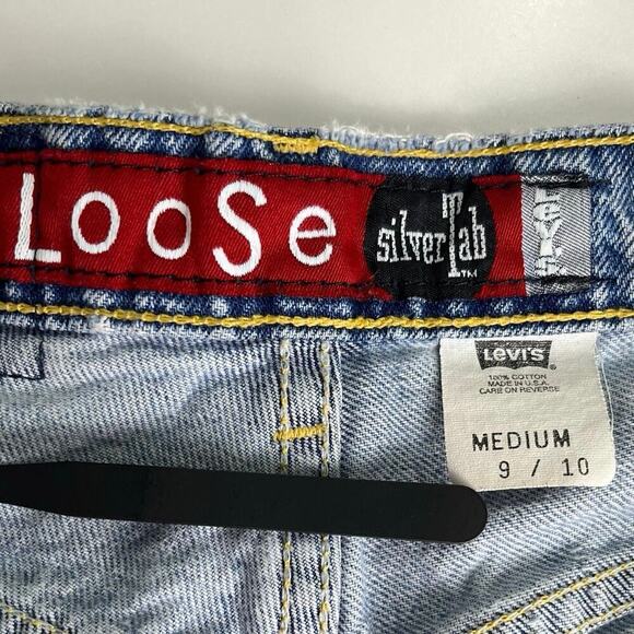 VTG Levis 90s Silver Tab Loose Fit Jeans USA Women’s 9/10 Med 29x29.5 Distressed - Picture 6 of 16